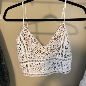 Two piece lace tank and skirt